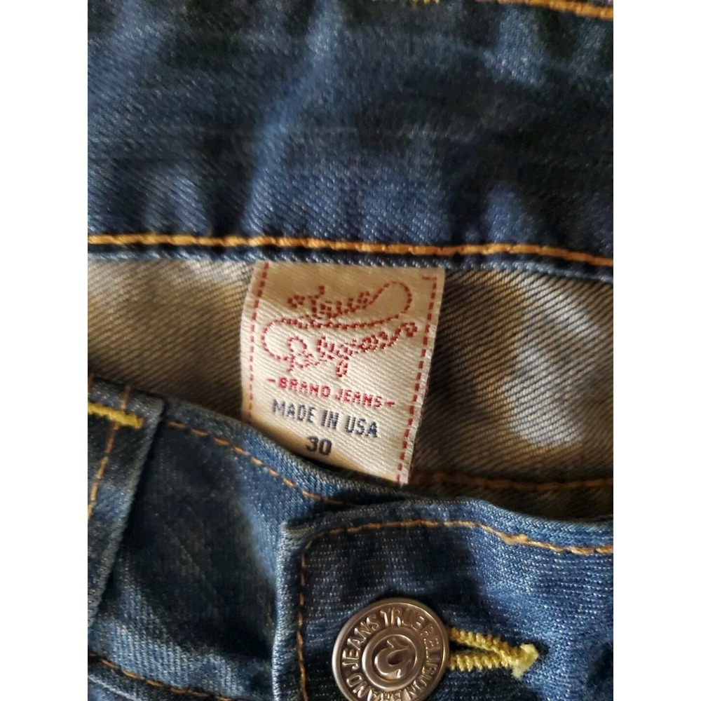 True Religion Candice Jeans Women Sz 30 Flare 100% Cotton Distressed USA - Picture 8 of 9